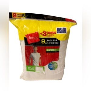 Hanes Men's Comfort Soft Crew Neck Short Sleeve T-Shirts, 9 Count